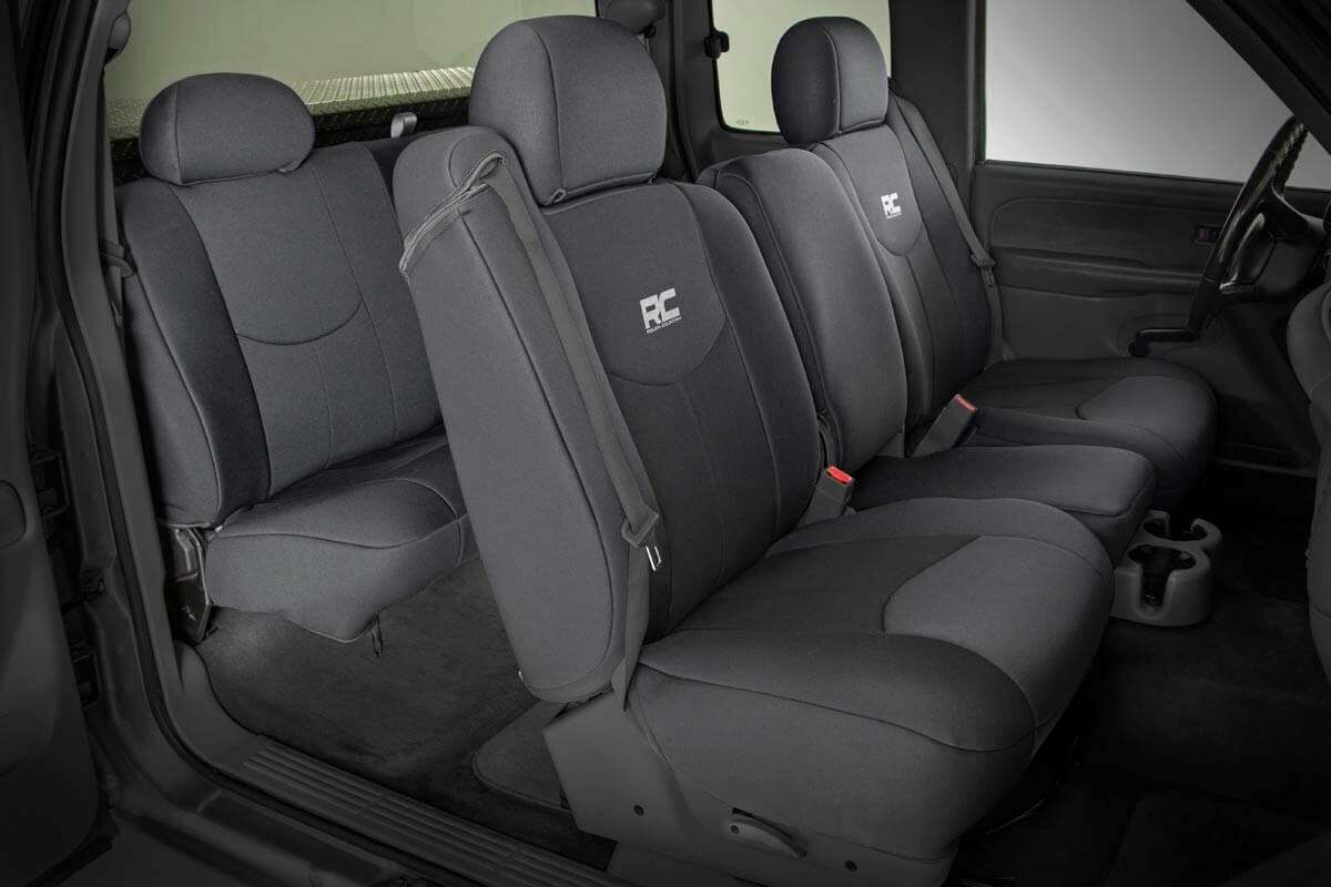 Fits Chevy/GMC 1500 (99-06 & Classic) Rear Seat Covers; Full Bench; 91014