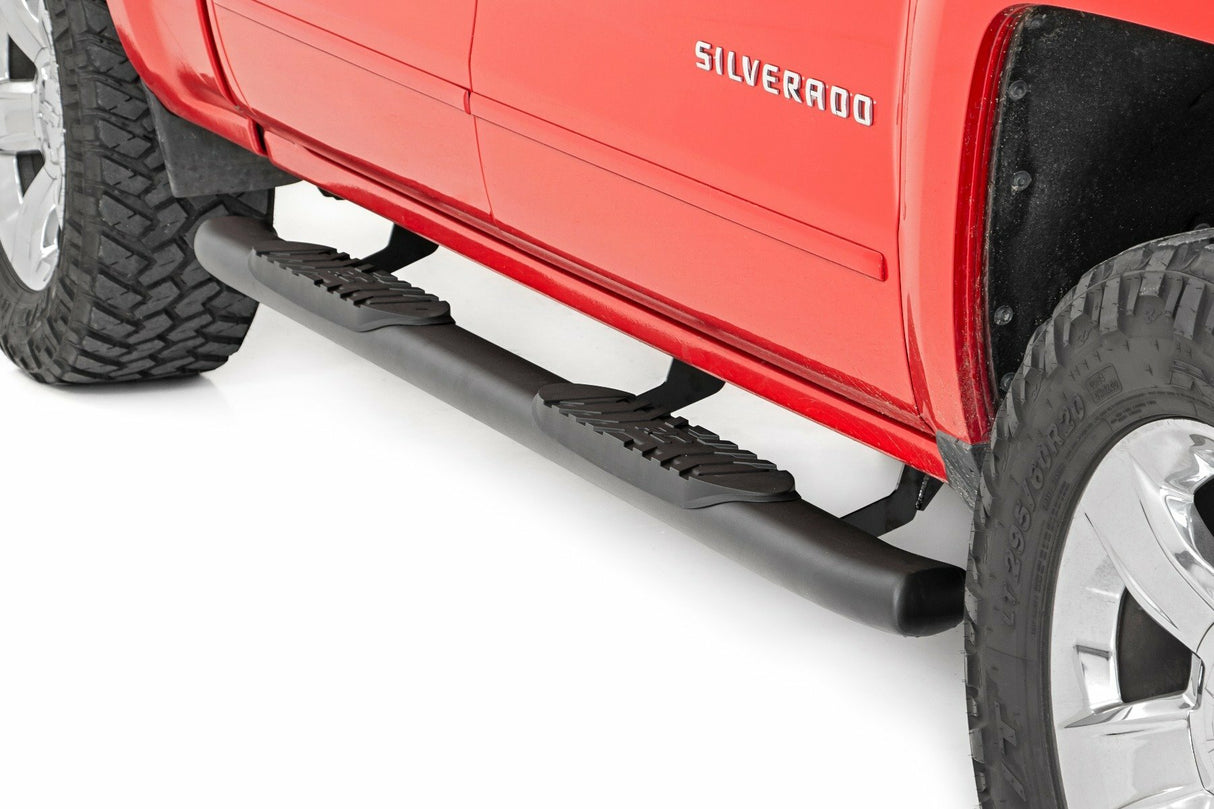 Fits Chevy/GMC 1500/2500HD (07-19 & Classic) Oval Nerf Step; Crew Cab; 21001