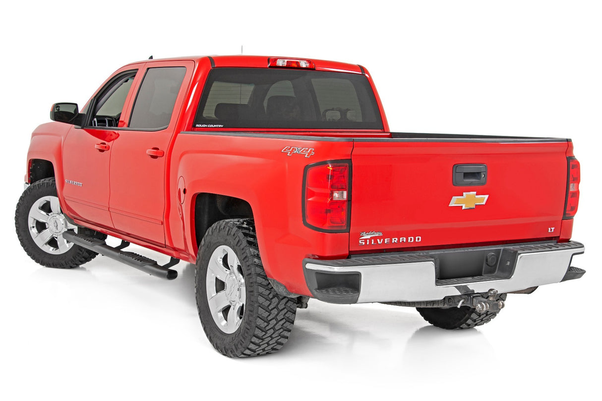 Fits Chevy/GMC 1500/2500HD (07-19 & Classic) Oval Nerf Step; Crew Cab; 21001