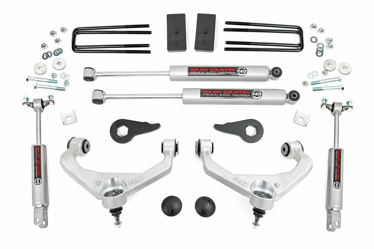 Fits Chevy/GMC 2500HD/3500HD 2&4WD (11-19) 3.5" Lift Kit; w/ Overloads; 97530