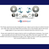 DANA 30, 44, 25, 27 Axle Front Disc Brake Conversion Kit DBK5EDF Brakes MBM