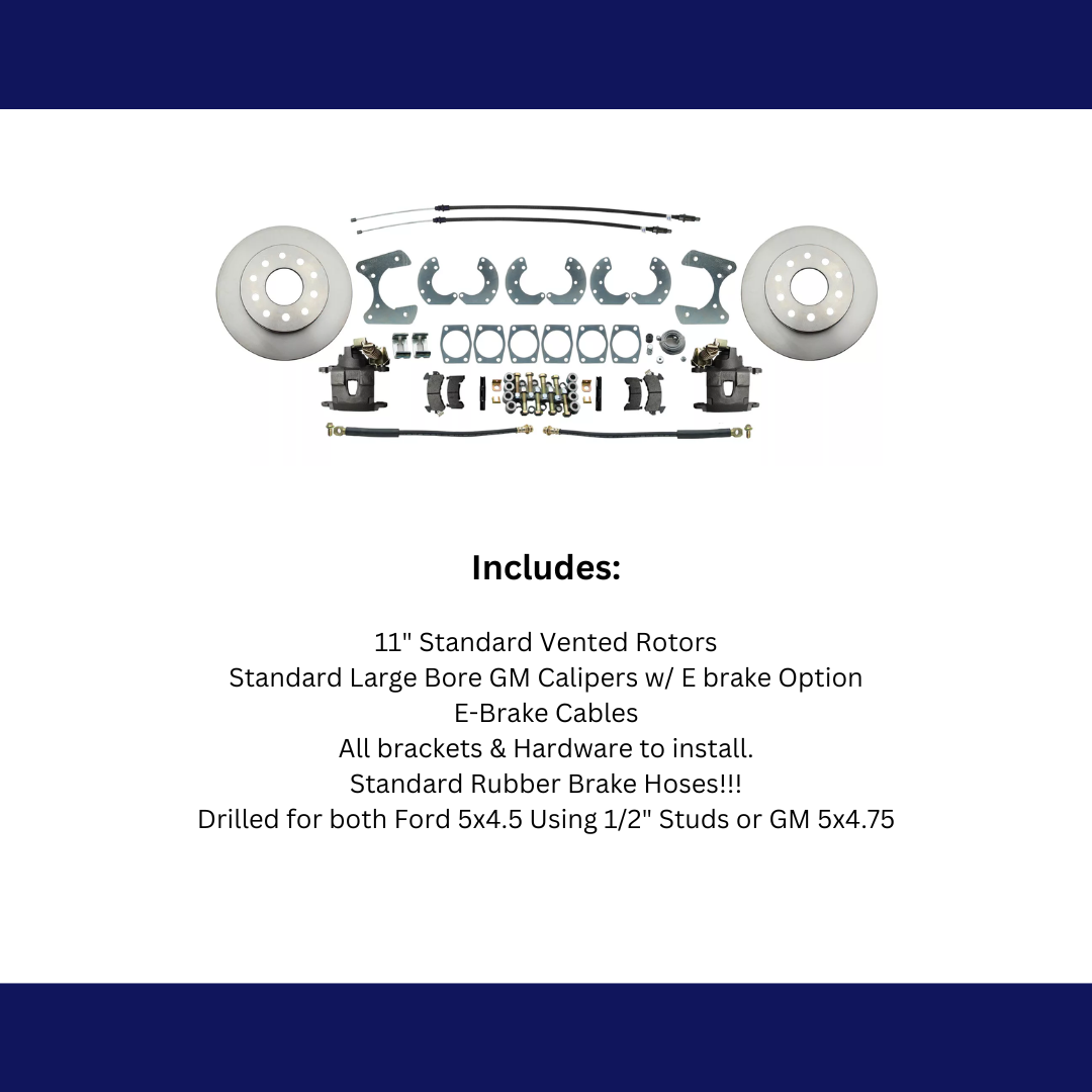Ford 9" Rear End Disc Brake Kit w/ E-brake DBK9 Brakes MBM