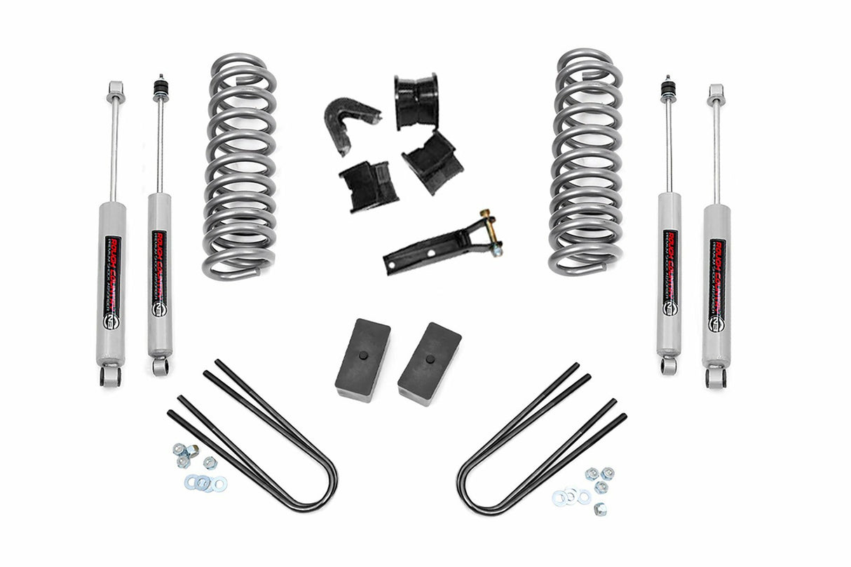 Fits Ford F-100/F-150 4WD (1977-1979) 4 Inch Lift Kit; Rear Blocks; 445-78-79.20