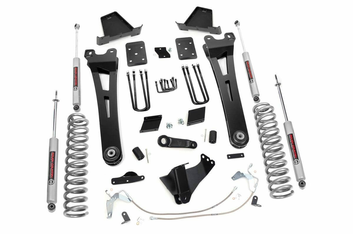 Fits Ford F-250 SD (15-16) 6" Lift Kit; Diesel; Radius Arm; OVLD; 542.2