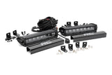Fits Ford F-250 SD (17-19) LED Light Kit; Grille Mount; 8" Black Pair; 70697