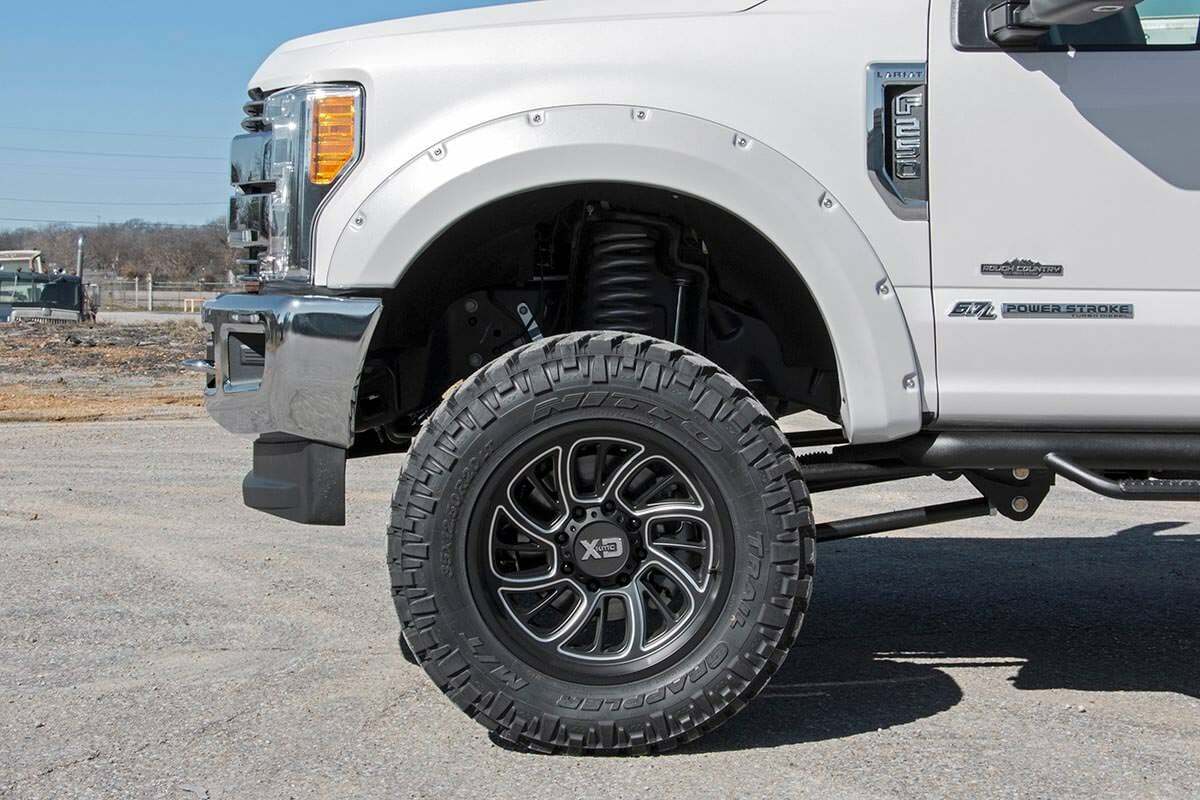 Fits Ford F-250 SD (17-22) Pocket Fender Flares BN Silver Spruce F-F21112-BN