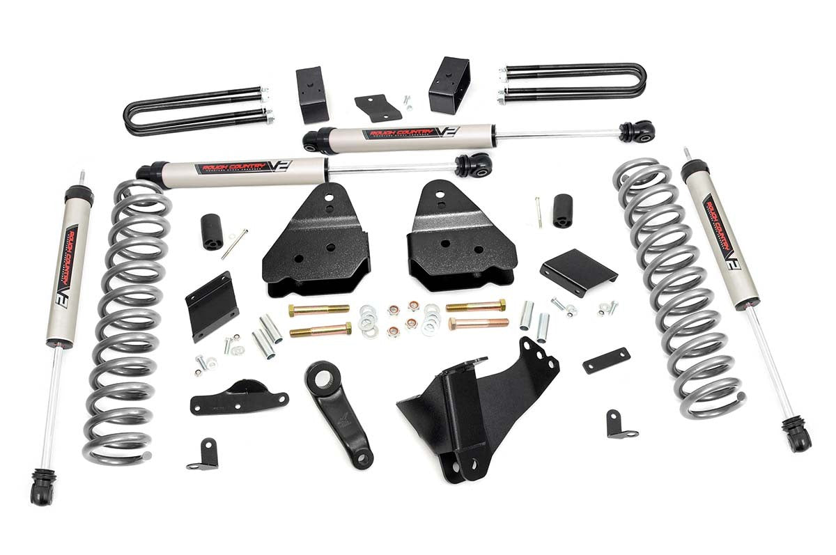 Fits Ford F-250 Super Duty 4WD (2011-2014) 4.5 Inch Lift Kit; OVLD; V2; 56370