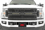Fits Ford F-250/F-350 SD (17-19) Mesh Grille; 12" Dual Row LED; Black; 70216