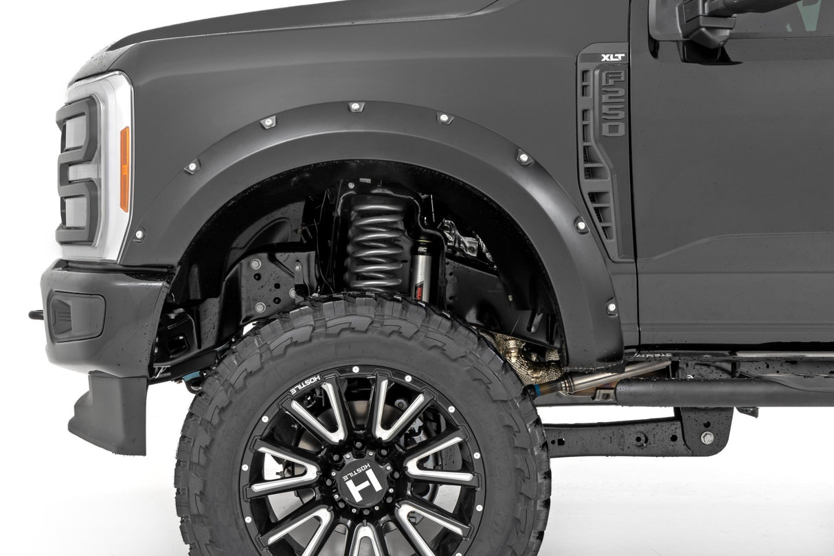 Fits Ford F-250/F-350 SD 2&4WD (2023-2024) Pocket Fender Flares; F-F20231