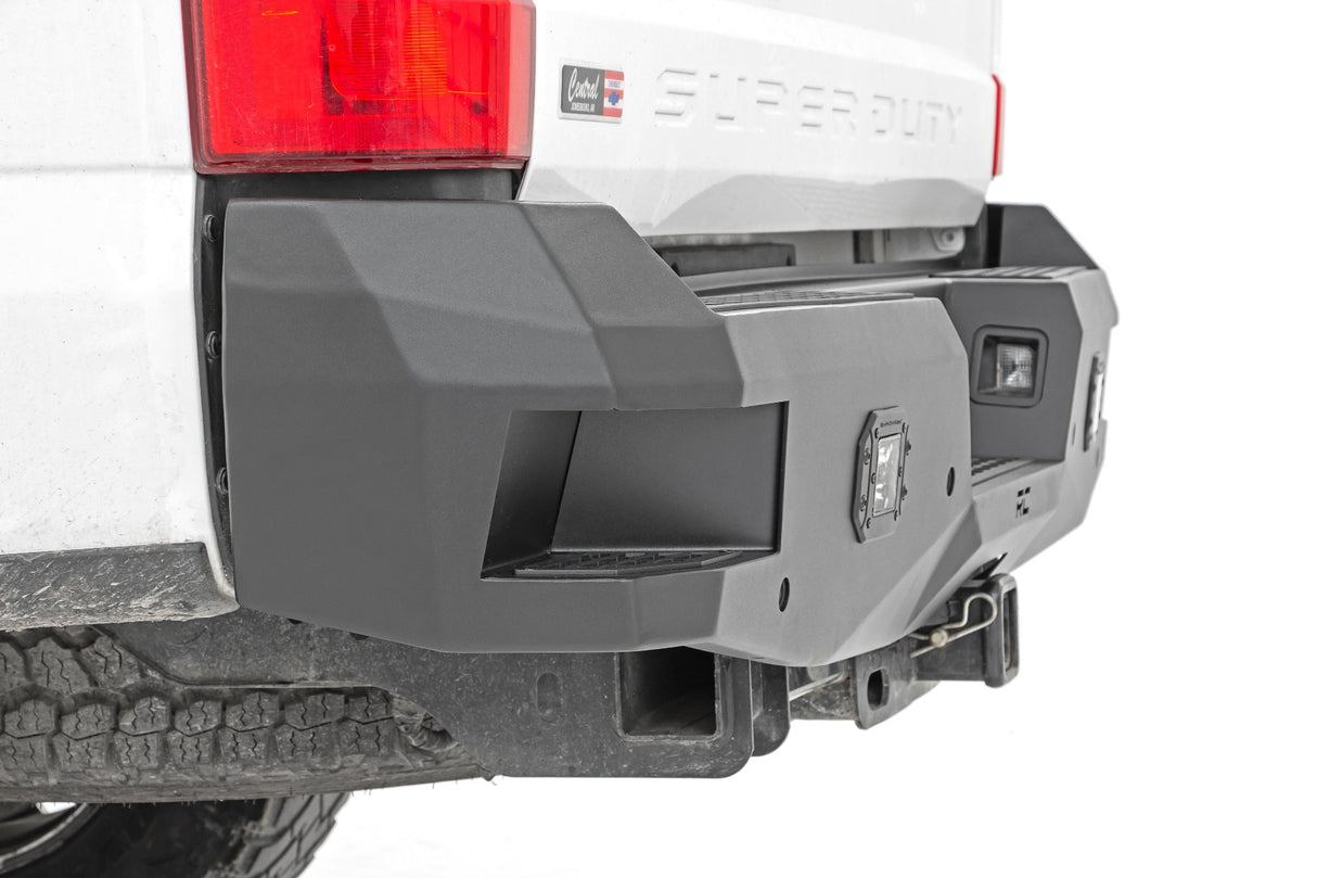 Fits Ford F-250/F-350 Super Duty 2WD/4WD (2017-2022) Rear Bumper; 10788