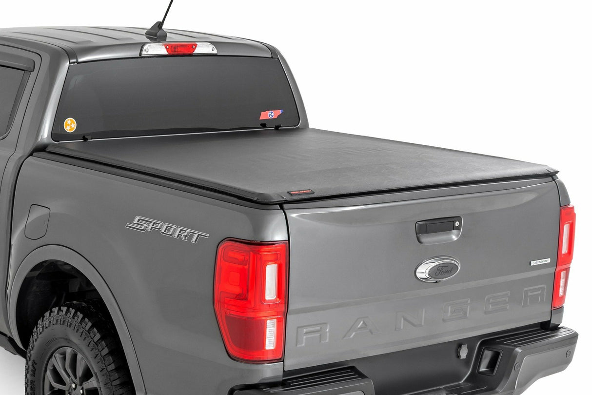 Fits Ford Ranger 2WD/4WD (2019-2023) Soft Roll Up Bed Cover; 5' Bed; 42219500