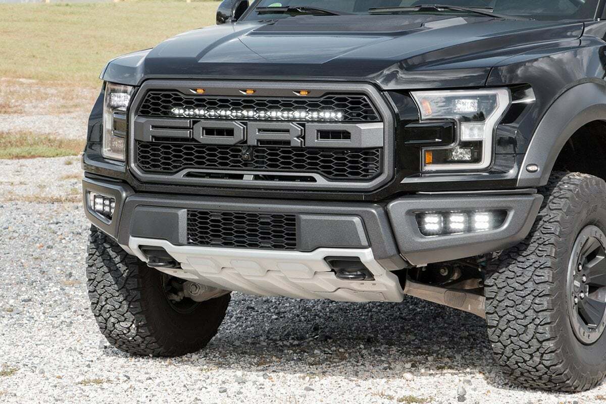 Fits Ford Raptor4WD(17-20) LED Light Kit Grille Mount 30" Black Single Row 70702