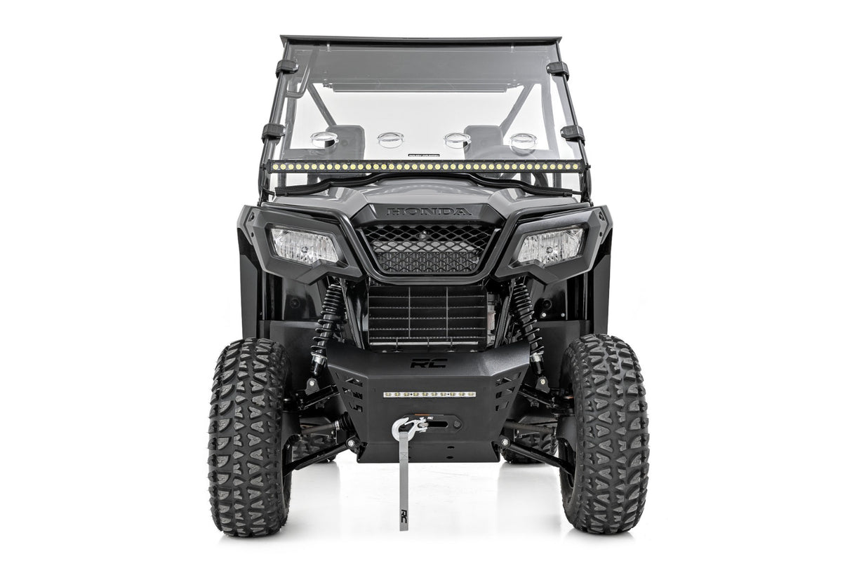 Fits Honda Pioneer 520 Winch Plate; 10" Black Slimline; 92078