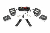 Fits Jeep Cherokee KL (14-21) LED Light Kit; Ditch Mount; 2" Black Pair;  70079