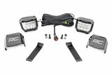 Fits Jeep Cherokee KL (14-21) LED Light Kit; Ditch Mount; 3" OSRAM; Wide; 70082