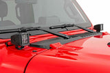 Fits Jeep Gladiator JT (18-24) LED Light Kit; Cowl Mount; 2" Black Pair; 70062