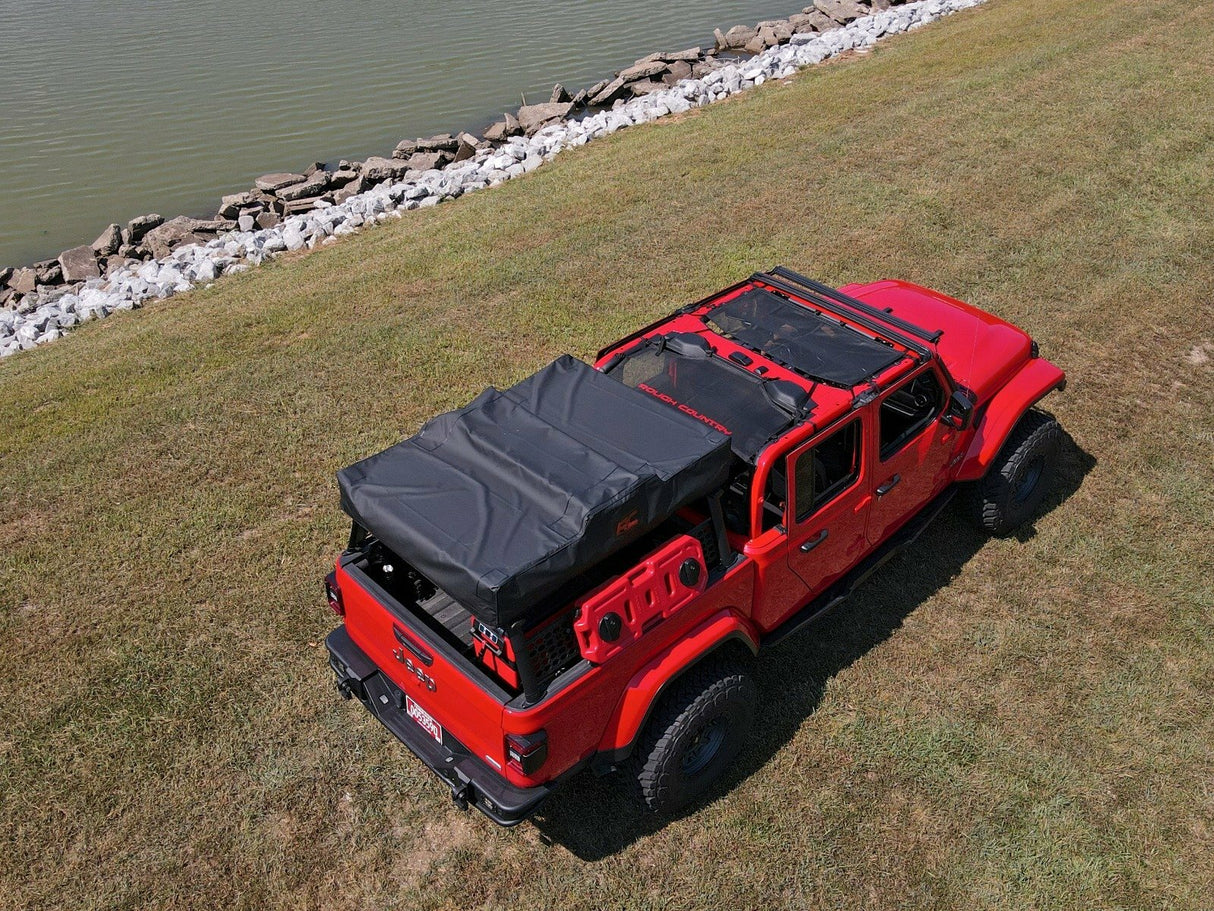 Fits Jeep Gladiator JT 4WD (2020-2024) Mesh Bikini Top Plus; Black; 85118