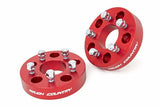 Fits Jeep Wrangler JK (07-18) 1.5" Wheel Adapters; 5x5 to 5x4.5; Red; 1100RED