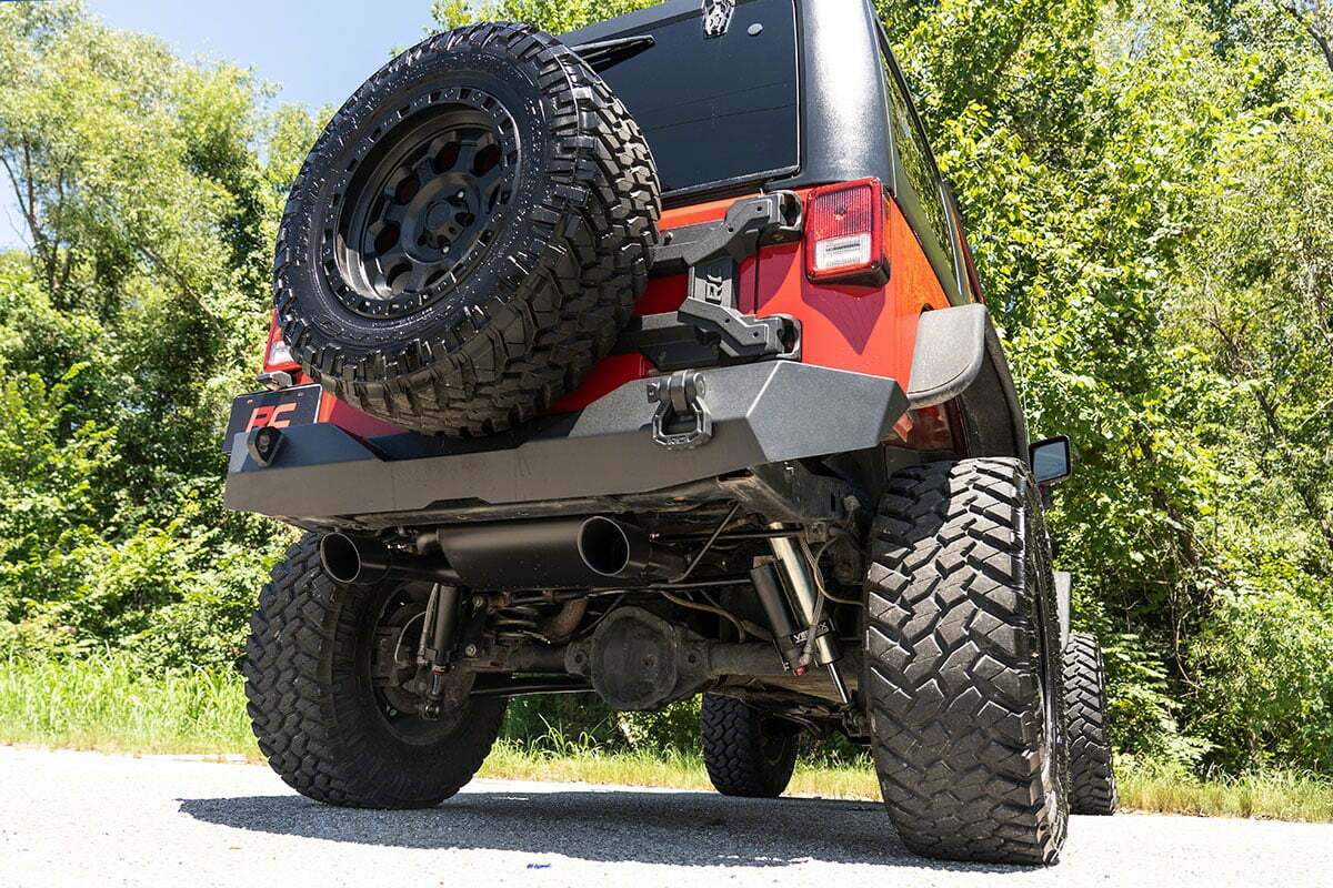 Fits Jeep Wrangler JK (07-18) Performance Exhaust; Dual Outlet; 96002A