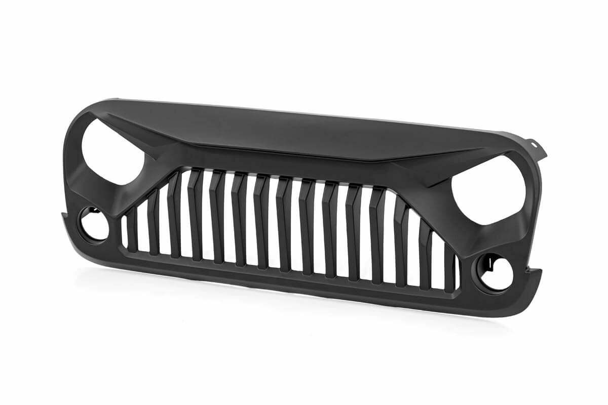 Fits Jeep Wrangler JK (07-18) Replacement Grille; Angry Eyes; 10524