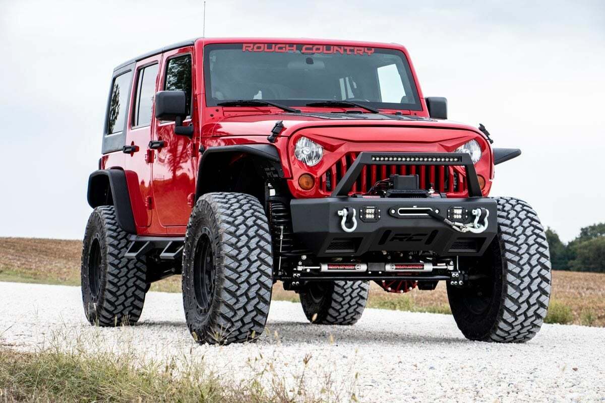 Fits Jeep Wrangler JK (07-18) Replacement Grille; Angry Eyes; 10524