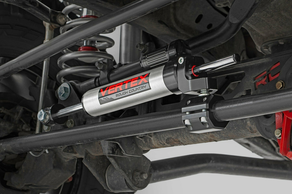 Fits Jeep Wrangler JK (07-18) Vertex Steering Stabilizer; Pass-Through; 680900