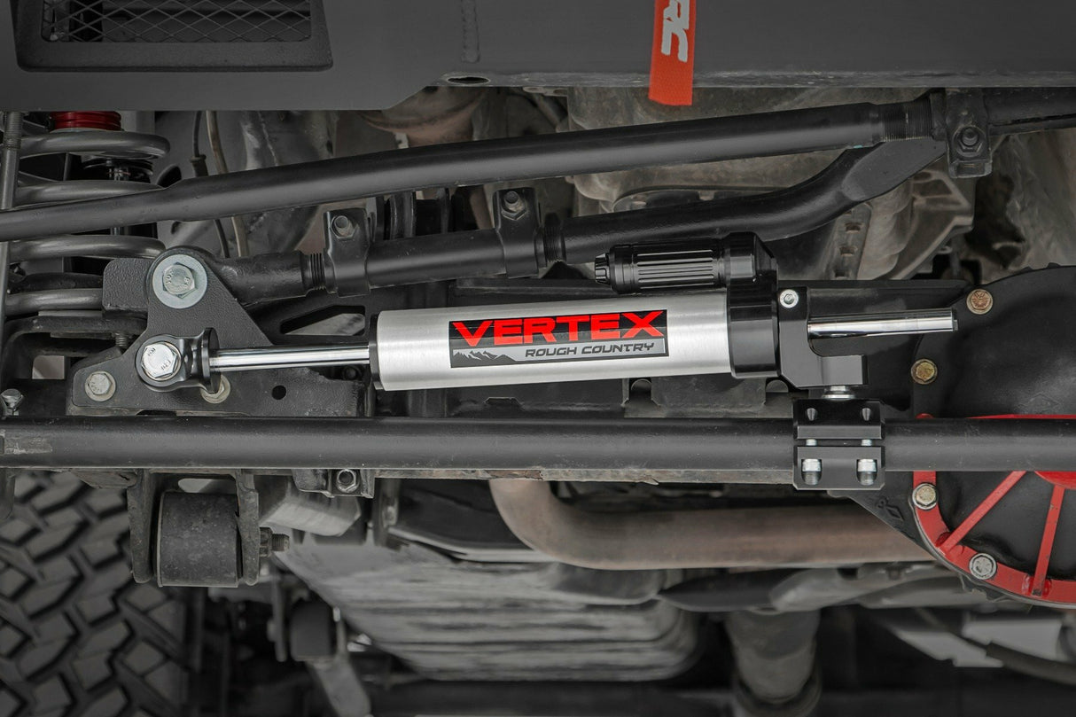 Fits Jeep Wrangler JK (07-18) Vertex Steering Stabilizer; Pass-Through; 680900