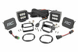 Fits Jeep Wrangler JK (10-18) LED Light Kit; Fog Mount; 2" Black Pair; 70630