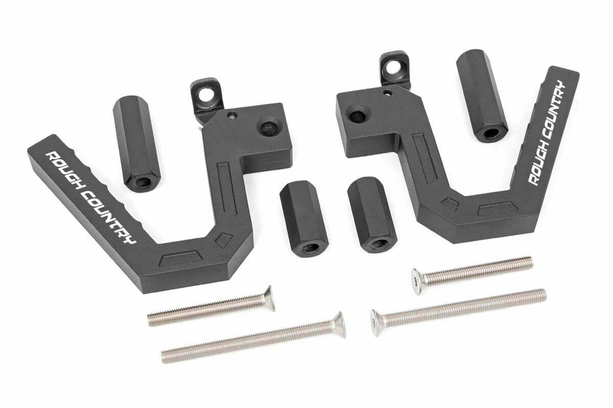 Fits Jeep Wrangler JK (2007-2018) Grab Handles; Alum; Front; 6507