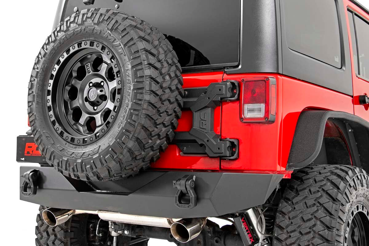 Tire carrier for 2007-2018 Jeep Wrangler JK by Rough Country