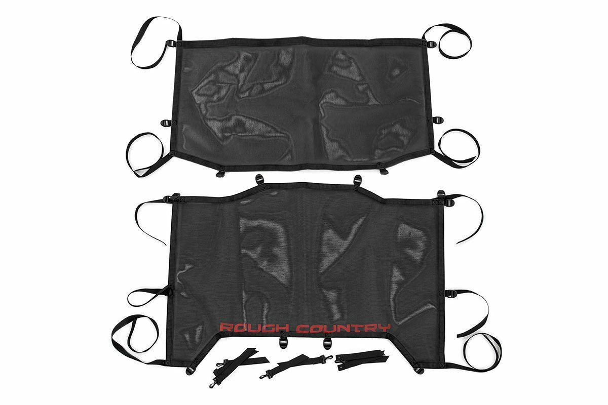 Fits Jeep Wrangler JL (21-23) (18-23) Mesh Bikini Top Plus; Black; 85120