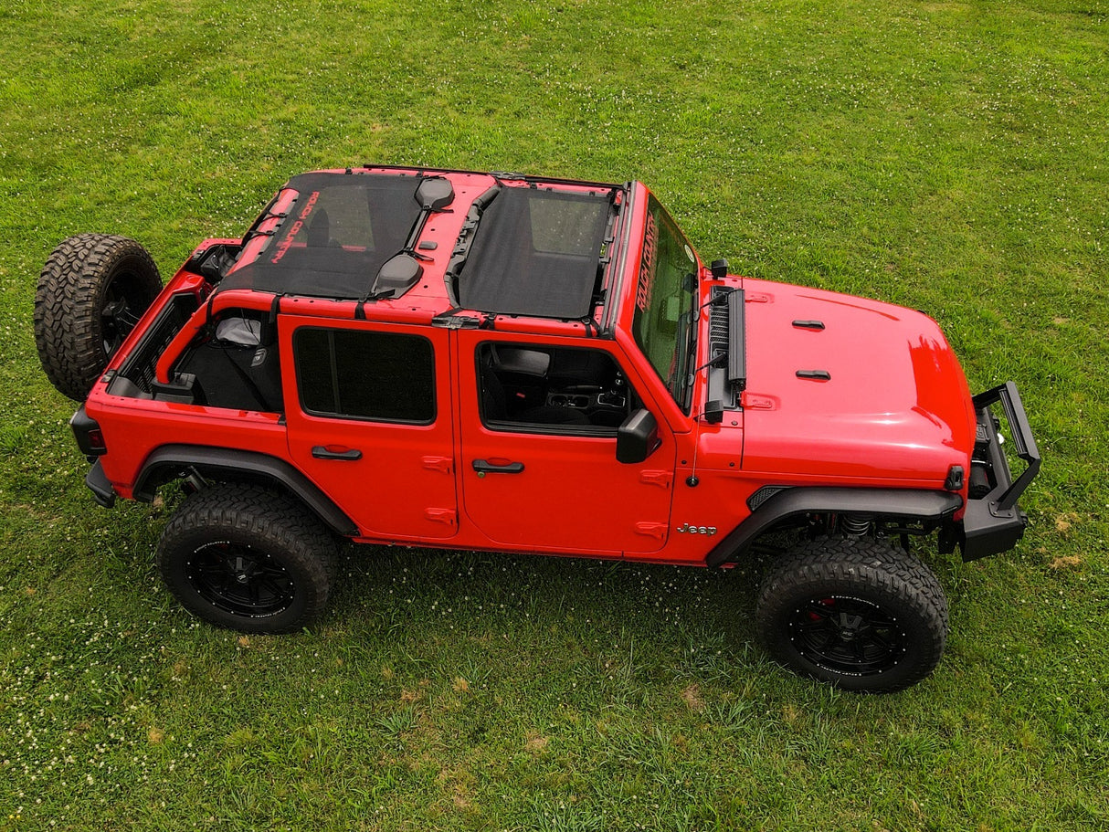 Fits Jeep Wrangler JL (21-23) (18-23) Mesh Bikini Top Plus; Black; 85120