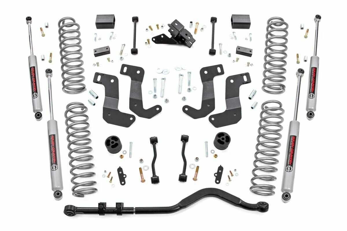 Fits Jeep Wrangler JL 4WD (2018-2023) 3.5 Inch Lift Kit; C/A Drop; 2-Door; 62930