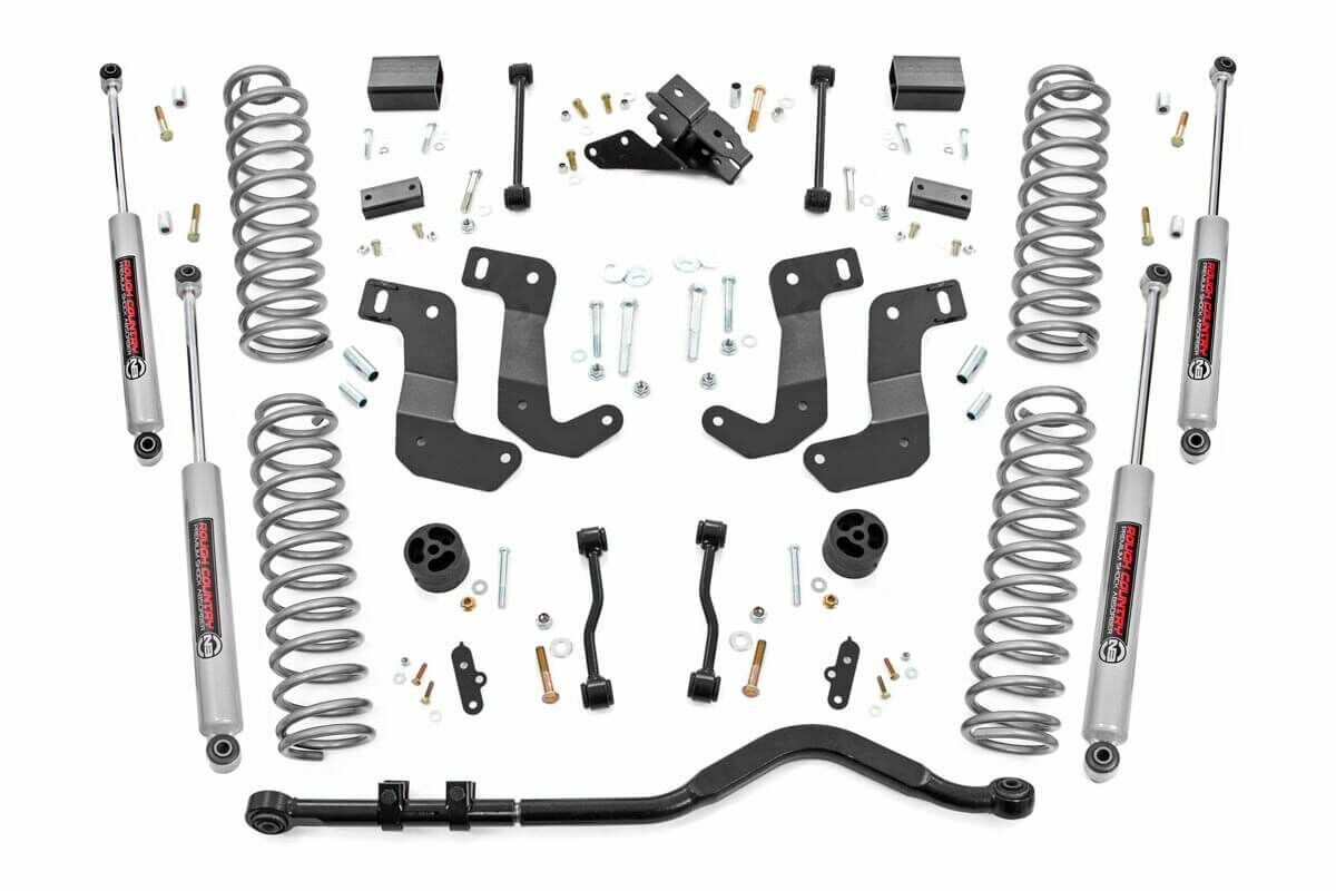Fits Jeep Wrangler Unlimited 4WD (18-23) 3.5" Lift Kit; C/A Drop; 4-Door; 66830