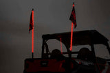Fits Polaris General Whip Mount Bed 4' Multl-Color LED Whip Pair 93053