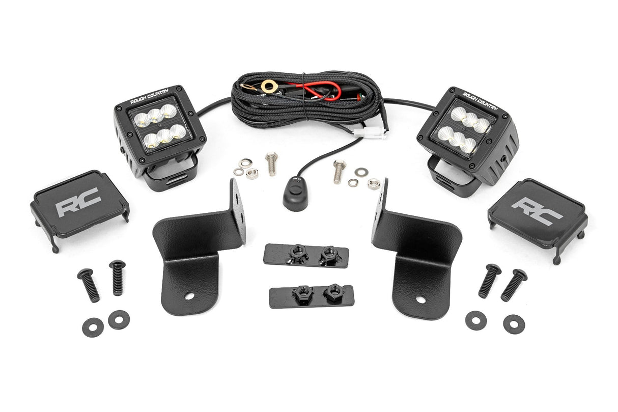 Fits Polaris Ranger 1000 LED Light Rear Mount 2" Black Pair  93083
