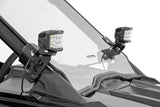 Fits Polaris RZR PRO XP LED Light; A Pillar Mount; 2" Black Pair;  DRL; 93080