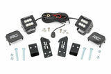 Fits Polaris RZR PRO XP LED Light Kit "A" Pillar Mount 2" Black Pair Spot 93077