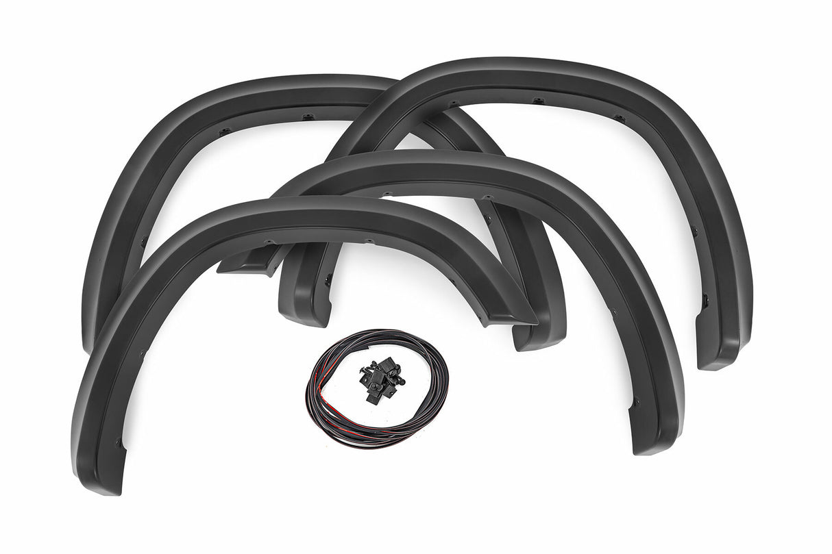 Fits Ram 1500 (2019-2024) Sport Fender Flares PXQ Black Metallic S-D10914-PXQ