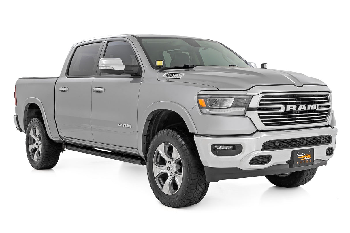 Fits Ram 1500 2&4WD (19-25) LED Light Kit Ditch Mount 2" Black Pair Spot 82290