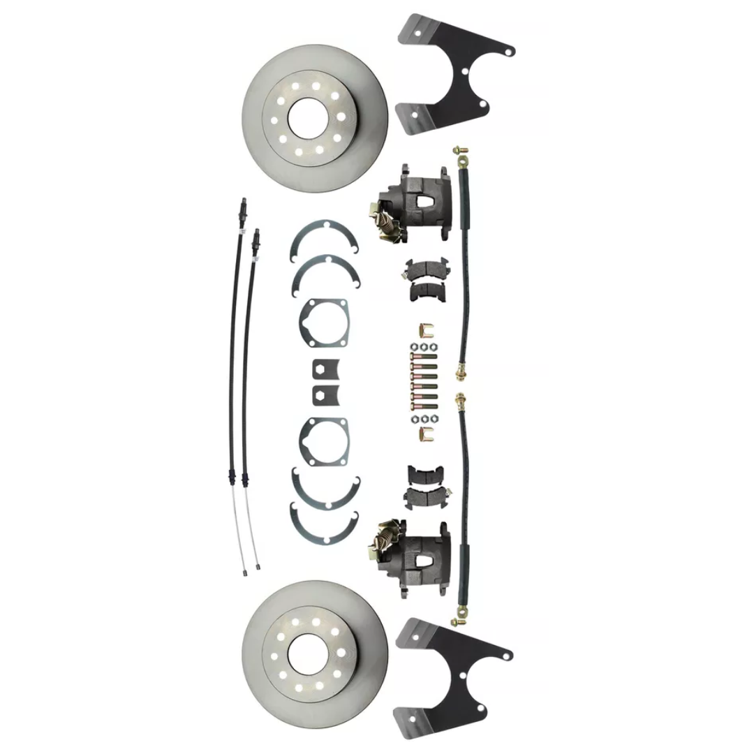 Rear GM 1955-1968 Full Size 10/12 Bolt Disc Brake Kit w/E-Brake DBK1012FS Brakes MBM