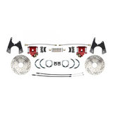 Rear GM 1955-68 10/12; Disc Brake w/E-Brake &Slotted Rotor-Red DBK1012FSLXR Brakes MBM