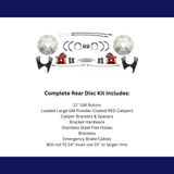 Rear GM 1955-68 10/12; Disc Brake w/E-Brake &Slotted Rotor-Red DBK1012FSLXR Brakes MBM
