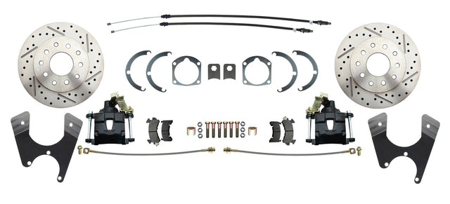 Rear GM 55-68 10/12; Disc Brake w/E-Brake &Slotted Rotor-Black DBK1012FSLXB Brakes MBM