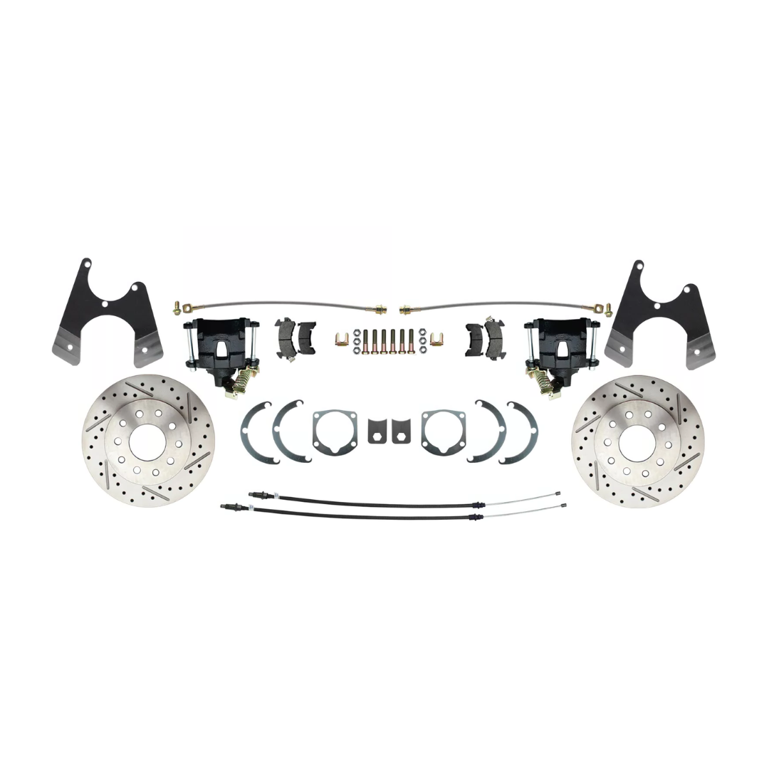 Rear GM 55-68 10/12; Disc Brake w/E-Brake &Slotted Rotor-Black DBK1012FSLXB Brakes MBM
