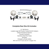 Rear GM 55-68 10/12; Disc Brake w/E-Brake &Slotted Rotor-Black DBK1012FSLXB Brakes MBM