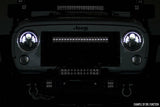 Fits Sierra 1500(14-15) Mesh Grille 30" Dual Row LED Black White DRL 70190DRL