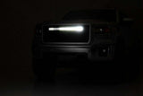 Fits Sierra 1500(14-15) Mesh Grille 30" Dual Row LED Black White DRL 70190DRL
