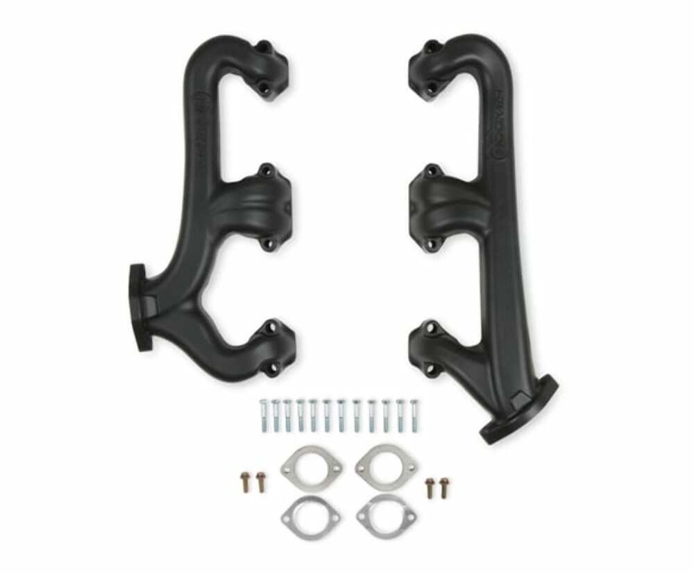 t Fits Small Block Chevy 2.5" collector Black Ceramic, Exhaust Manifold 8525-3HKR Hooker