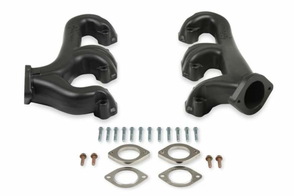 t Fits Small Block Chevy 2.5" collector Black Ceramic, Exhaust Manifold 8525-3HKR Hooker